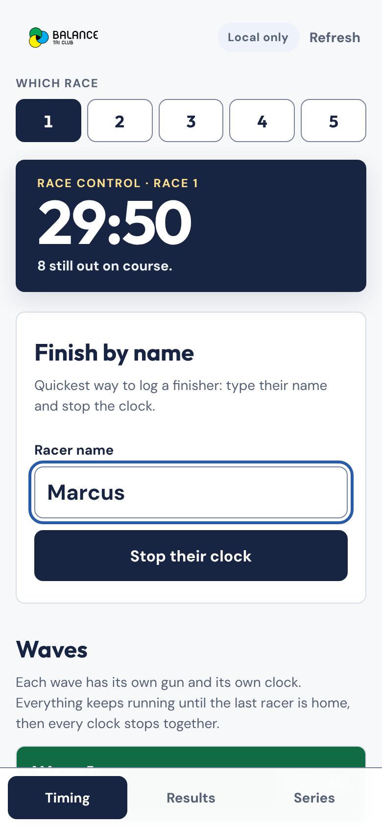 Finish by name